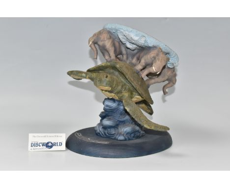 A CLARECRAFT 'THE DISCWORLD LIMITED EDITION' SCULPTURE of Great A'Tuin, with tent card, model number DW70, numbered 479/1000,