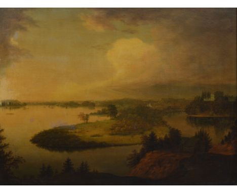 T(homas) Birch, American, 1779-1851, View of Point Breeze, NJ, at Bordentown, NJ, the Country Estate of Joseph Napoleon Bonap