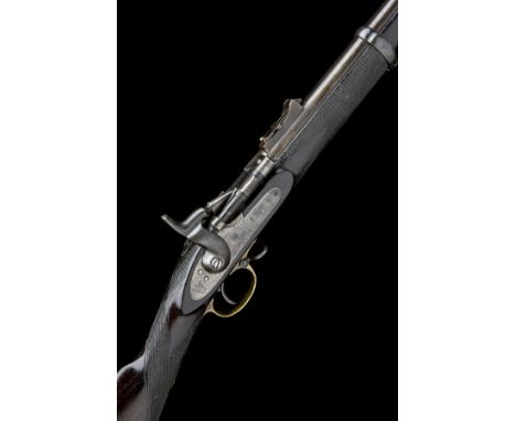 ENFIELD, ENGLAND A .577 (SNIDER) BREECH-LOADING SERVICE RIFLE, MODEL 'SNIDER THREE-BAND VOLUNTEER', serial no. FF30, the lock
