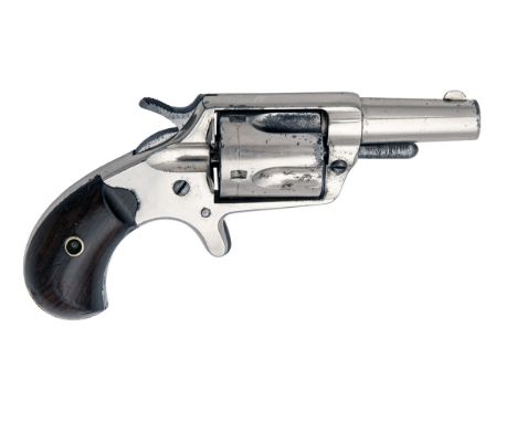 COLT, USA A .380 RIMFIRE FIVE-SHOT POCKET-REVOLVER, MODEL 'NEW-LINE', serial no. 2175, for 1875, with nickel-plated tapering 