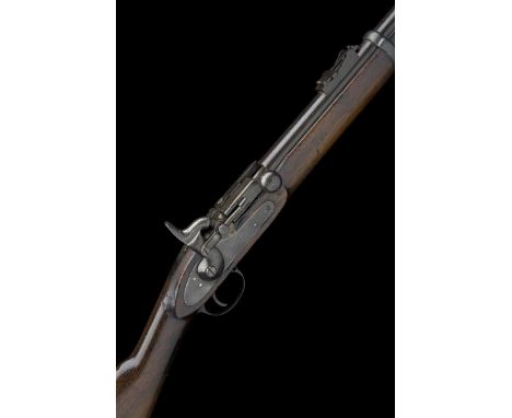 A MOST UNUSUAL 22-BORE NEEDLE-FIRE CONVERSION OF AN ENFIELD-TYPE SERVICE-MUSKET, UNSIGNED, no visible serial number, probably