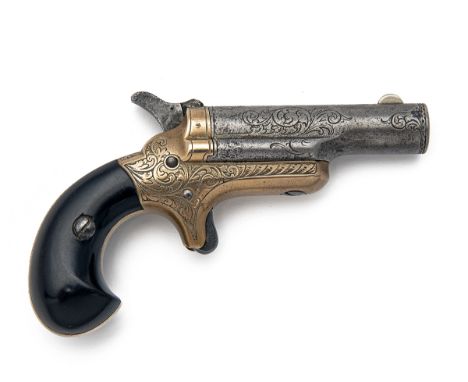 COLT, USA A SCARCE.41 RIMFIRE ENGRAVED VEST-PISTOL, MODEL 'COLT'S No3 THUER DERRINGER', serial no. 26074, circa 1872, with Lo