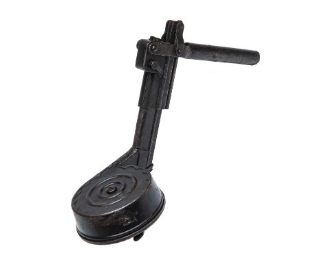 A SCARCE 9mm (PARA) LUGER ARTILLERY SNAIL-DRUM MAGAZINE AND LOADING-TOOL, serial no. 388781, second pattern, with folding ten
