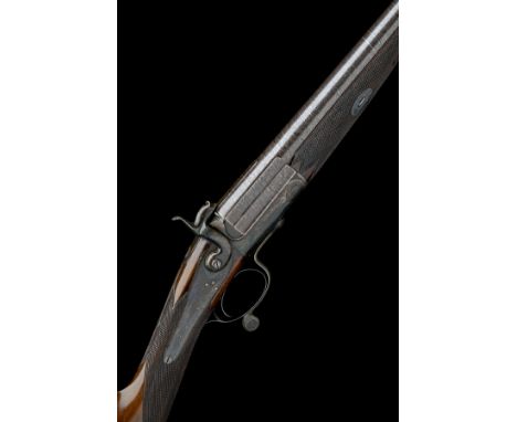 J. BLANCH & SON, LONDON A CASED 12-BORE PINFIRE SINGLE-BARRELLED SPORTING-GUN, serial no. 24105, circa 1860, with browned dam