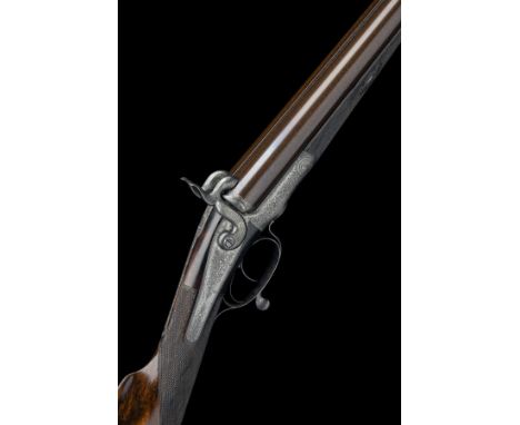 J. PURDEY AN EARLY PATTERN 12-BORE ROTARY-UNDERLEVER PINFIRE DOUBLE-BARRELLED SPORTING GUN, serial no. 6071, 30in. black powd