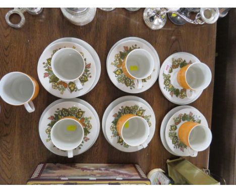ROYAL DOULTON FOREST FLOWER TEA CUPS AND SAUCERS