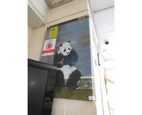 GRAFFITI STYLE PRINT OF PANDA BEAR WITH BEER BOTTLE