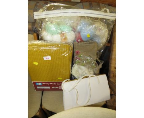 KNITTING YARN, HOUSEHOLD TEXTILES AND HANDBAG