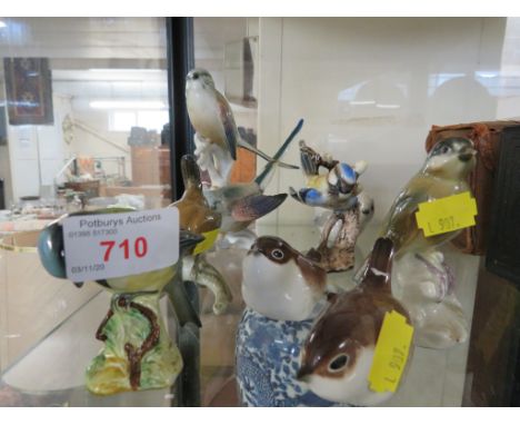PORCELAIN FIGURES OF BIRDS INCLUDING GOEBEL, BESWICK ETC