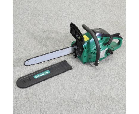 A garden line petrol chainsaw