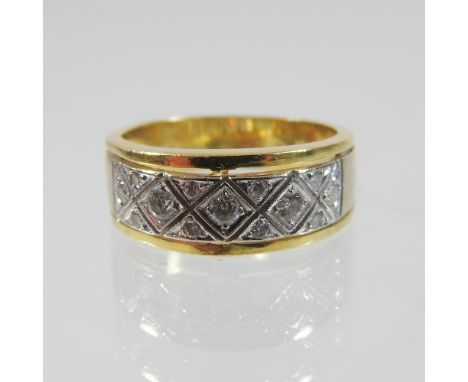 An 18 carat gold and diamond eternity ring, boxed