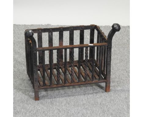 An iron fire grate, 50cm