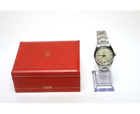 Tudor Oyster Royal: a steel cased wristwatch, model no. 7934, serial no. 384***, circa 1962, the arabic dial fitted manual wi