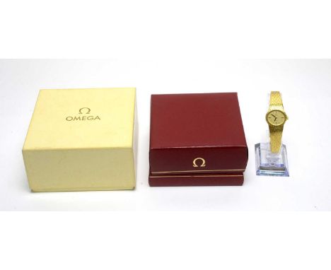 Note: description amendment, 44.7g excluding movement)Omega De Ville: an 18ct yellow gold ladies cocktail watch, circa 1971, 