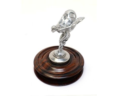 After Charles Robinson Sykes: a Rolls Royce Phantom 'Spirit of Ecstasy' car radiator mascot, circa 1929, solid nickel, indist