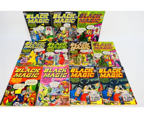 Arnold Book Company - 10 British issues of the Golden Age horror anthology comic book  'Black Magic'. Lot consists of issues 
