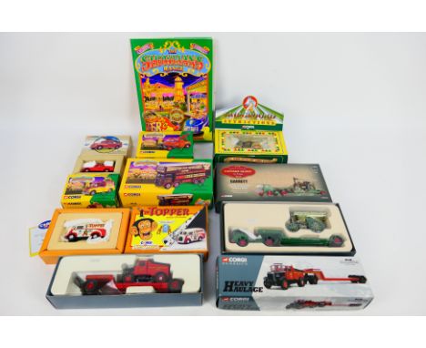 Corgi - 8 x boxed limited edition vehicles including Bedford TK low loader with Garrett Tractor # 22402, Scammell Highwayman 