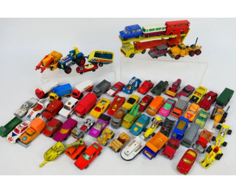 Matchbox - Corgi - Majorette - A collection of vehicles including MOD tractor & trailer, Ole Macdonalds truck, Chrysler 180, 