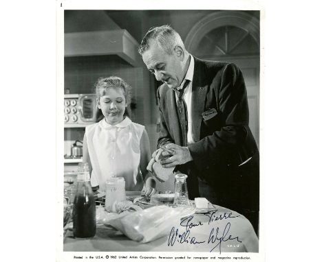 WYLER WILLIAM: (1902-1981) American film director, Academy Award winner. Vintage signed and inscribed 8 x 10 photograph of th