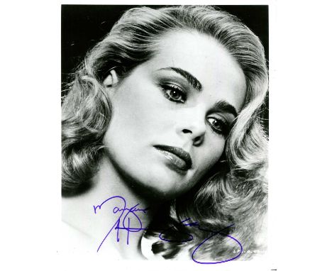 HEMINGWAY MARGAUX: (1954-1996) American actress and supermodel. A rare signed 8 x 10 photograph of the actress in a close-up 