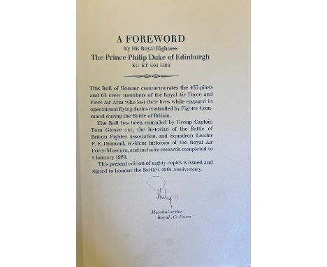 [BATTLE OF BRITAIN]: PHILIP (1921-2021) Duke of Edinburgh, Consort of Queen Elizabeth II 1952-2021. Prince Philip served in t