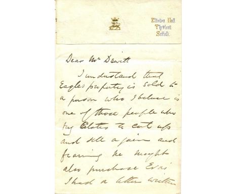 DULEEP SINGH FREDERICK: (1868-1926) Crown Prince of Punjab, son of Sir Duleep Singh, the last Maharaja of the Sikh Empire. A.