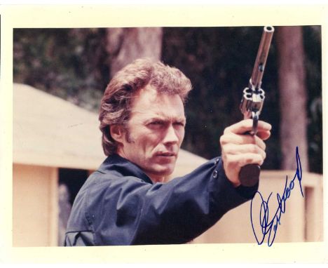 EASTWOOD CLINT: (1930- ) American actor and film director, Academy Award winner. An excellent signed colour 10 x 8 photograph
