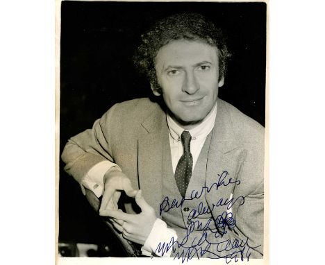 MARCEAU MARCEL: (1923-2007) French actor and mime artist. Signed 8 x 10 photograph, the vintage image depicting Marceau seate