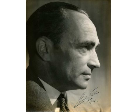 VEIDT CONRAD: (1893-1943) German actor, remembered for his role as Major Strasser in Casablanca (1942). Vintage signed 7 x 9.