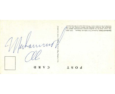 ALI MUHAMMAD: (1942-2016) American boxer, World Heavyweight champion. A good vintage blue ink signature (‘Muhammad Ali’) to t