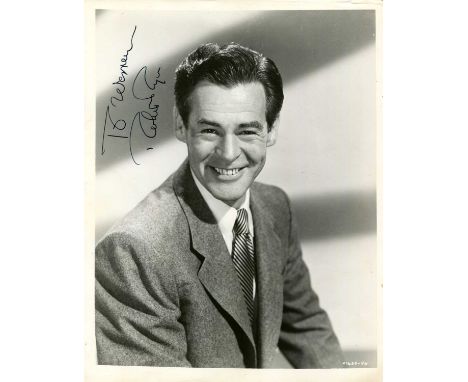 RYAN ROBERT: (1909-1973) American actor. A good vintage signed and inscribed 8 x 10 photograph of Ryan in a smiling head and 
