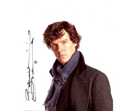 CUMBERBATCH BENEDICT: (1976- ) English actor. Signed colour 8 x 10 photograph of Cumberbatch in a head and shoulders pose wea