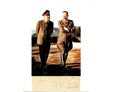 HIMMLER HEINRICH: (1900-1945) Nazi German politician, Reichsfuhrer of the Schutzstaffel (SS) 1929-45. Green indelible pencil 