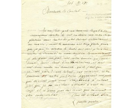 MAVROCORDATOS ALEXANDER: (1754-1819) Prince of Moldavia 1785-86. A.L.S., Mavrocordatos, Grand Spatar, four pages, 4to, n.p., 