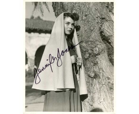 JONES JENNIFER: (1919-2009) American actress, Academy Award winner for Best Actress in 1943 for her role as Bernadette Soubir