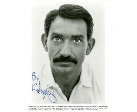 KINGSLEY BEN: (1943- ) British actor, Academy Award winner for Best Actor in 1982 for his role as Mahatma Gandhi in Gandhi. S