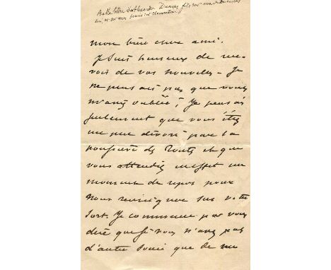 DUMAS ALEXANDRE: Fils (1824-1895) French author and playwright. A.L.S., A Dumas f, four pages, 8vo, n.p., n.d., to [Adolphe D
