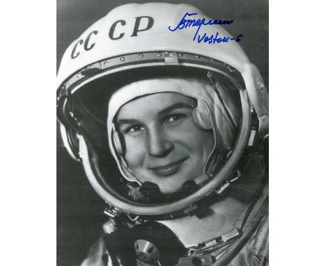 TERESHKOVA VALENTINA: (1937- ) Soviet cosmonaut, the first woman ever to fly in space during her solo mission on Vostok 6 (19