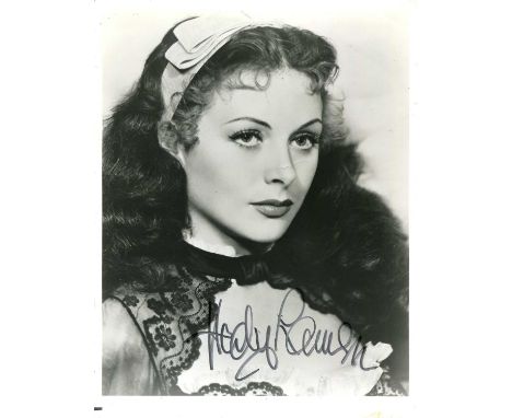LAMARR HEDY: (1914-2000) Austro-Hungarian-born American actress. Signed 8 x 10 photograph of Lamarr in a head and shoulders p