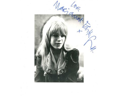 FAITHFULL MARIANNE: (1946- ) English singer &amp; songwriter, famous for her association with Mick Jagger and The Rolling Sto