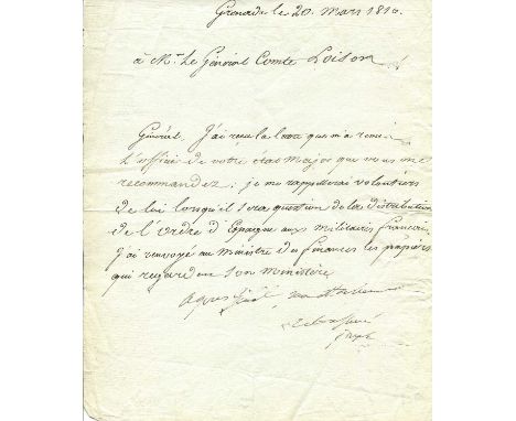 BONAPARTE JOSEPH: (1768-1844) King of Naples and Sicily (1806-08) and later King of Spain 1808-13, as Jose I. Elder brother o