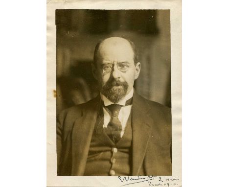 VANDERVELDE EMILE: (1866-1938) Belgian politician, a leading figure in international socialism who was a Belgian delegate at 