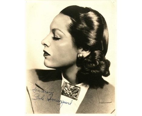 SONDERGAARD GALE: (1899-1985) American actress, the first Academy Award winner for Best Supporting Actress in 1936 for her ro