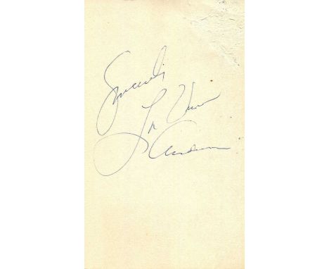 ANDREWS SISTERS THE: Three individually signed oblong 12mo cards by each of the three members of the American close harmony s