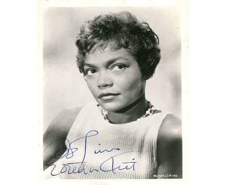 KITT EARTHA: (1927-2008) American singer and actress. A good signed and inscribed 8 x 10 photograph of Kitt in a head and sho