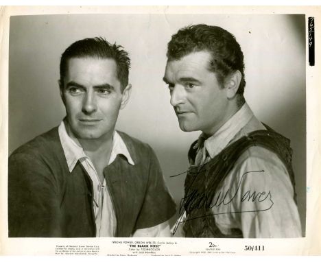 POWER TYRONE: (1914-1958) American actor. Vintage signed 10 x 8 photograph of Power in a head and shoulders pose, in costume 