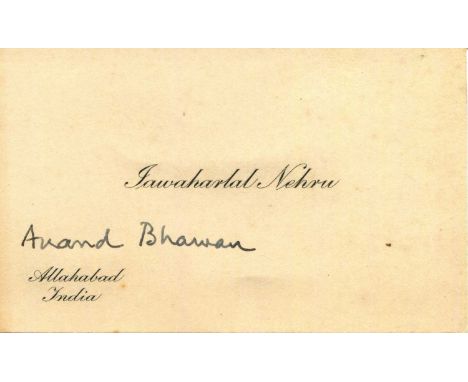 NEHRU JAWAHARLAL: (1889-1964) Indian anti-colonial nationalist and statesman who served as the first Prime Minister of India 