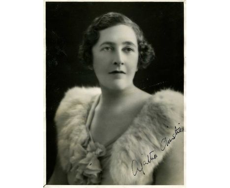 CHRISTIE AGATHA: (1890-1976) English crime writer. A good, extremely rare vintage signed 6.5 x 8.5 photograph of the young wr