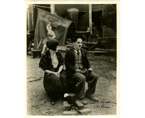 CHAPLIN CHARLES: (1889-1977) English film comedian, Academy Award winner. A wonderful vintage signed 8 x 10 photograph of Cha