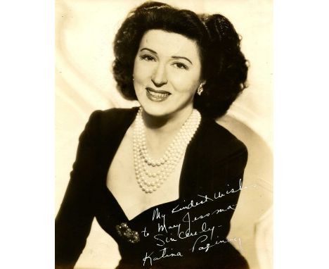 PAXINOU KATINA: (1900-1973) Greek actress, Academy Award winner for Best Supporting Actress in 1943 for her role as Pilar in 